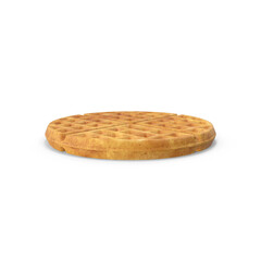 a round waffle isolated on a transparent background, PNG