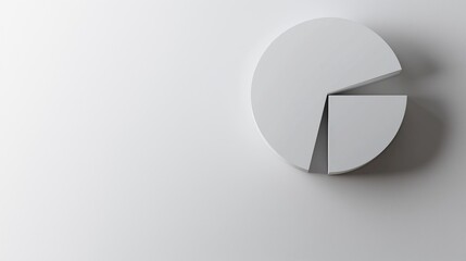 Modern Business Data Analysis Concept Featuring a Simple Circle Diagram on a Clean Background