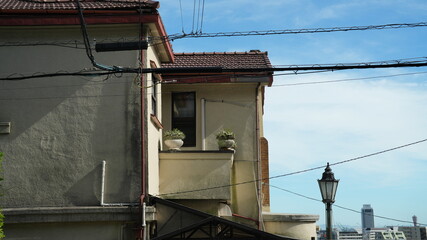 The old buildings view which is located in the city of the Japan