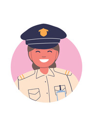 Girl child police officer avatar