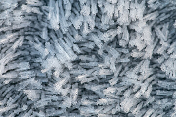 Fototapeta premium ice cristals on metal