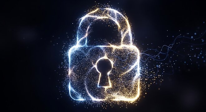Digital Lock Security: Glowing Particle Protection