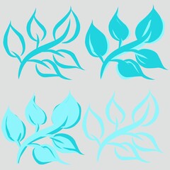 Fototapeta premium Abstrac Of Blue Leaves 