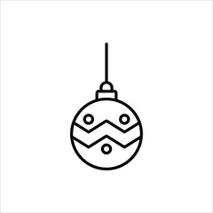 Christmas balls icon. Christmas balls for web design. Balls with a pattern for winter decoration. Isolated on white background.