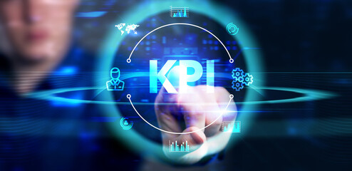 KPI Key Performance Indicator for Business Concept. Business, Technology, Internet and network concept.