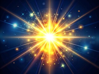 Vibrant starburst light explosion