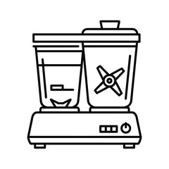 Line art icon representing inventory management, stock control, laboratory supply, and business growth analysis isolated on