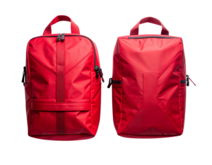 Two Sport Duffel Bag Variations in Red Color Cutout PNG