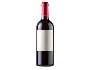Obraz premium Elegant Red Wine Bottle Isolated on Transparent Background