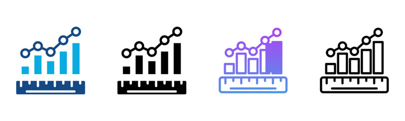 Measurable Icon Multiple Style Vector Illustration
