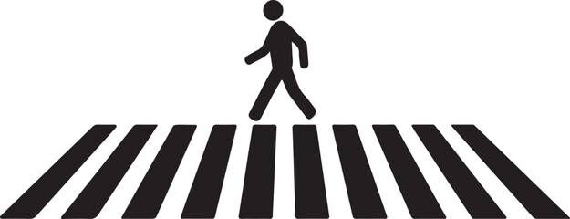 Zebra crossing icon vector illustration. Crossing icon vector © Komola