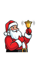 Cartoon Santa Claus giving a thumbs up gesture, wearing a red suit and hat.