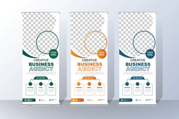 Creative business roll-up banner design