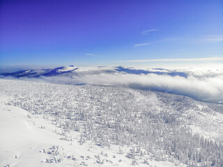 winter landscape in the mountains, Krkono&scaron;e