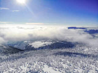 winter landscape in the mountains, Krkono&scaron;e