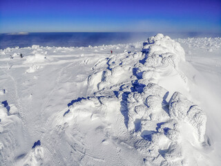 winter landscape in the mountains, Krkono&scaron;e