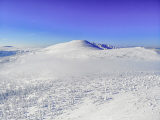winter landscape in the mountains, Krkono&scaron;e