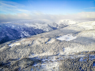 winter landscape in the mountains, Krkono&scaron;e