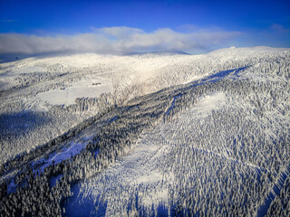 winter landscape in the mountains, Krkono&scaron;e