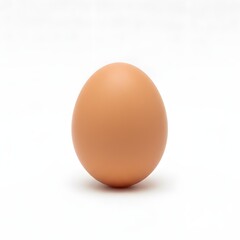 Single Egg's Simple Grace: A close-up shot presents a single, fresh, and perfectly formed egg, exhibiting its smooth, warm, brown shell, evoking a sense of purity and natural simplicity.