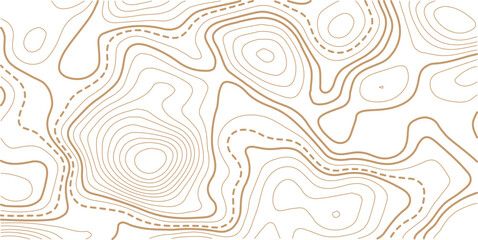 Topographic map background geographic line map with elevation assignments. The topo contour or wallpaper. Mountain trail terrain or path. Vector illustration.  © AFROZAOPORNA