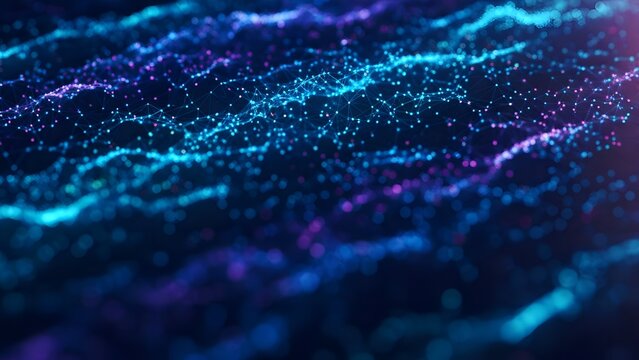Abstract blue background with particles