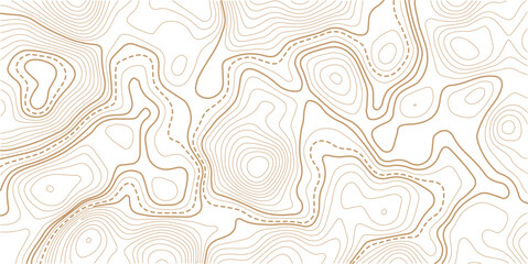 Fototapeta premium Topographic gold luxury map background. Geographic abstract pattern.Modern design with White background with topographic wavy pattern design.paper texture Imitation of a geographical map shades 