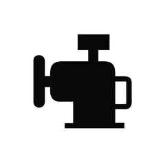 Silhouette Icon of Chemical Pump Illustration