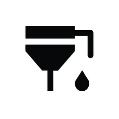 Silhouette Icon of Filtration Setup Illustration