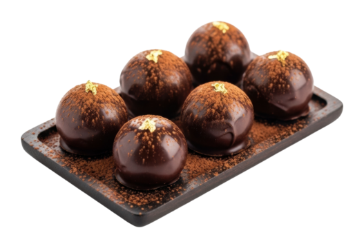 Chocolate dessert creation bakery food artistry isolated on transparent background