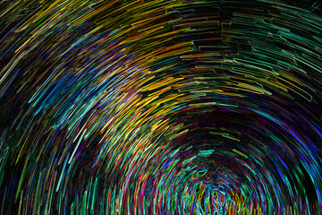 kolorowe tło, tekstura, kolorowy wir na czarnym tle © kateej