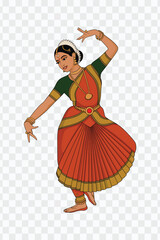 Classical Indian Dance Art, Expressive Movements, Cultural Performance, Traditional Indian Costume, Dance Performance