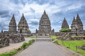 Yogyakarta Indonesia 12 11 2025  – the Prambanan Temple complex, a majestic Hindu heritage site...
