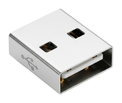 Usb adapter connection technology store product modern isolated on transparent background