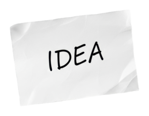 Professional inspiration creative idea generation in office spaces isolated on transparent background