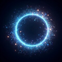Fototapeta premium Eternal Spiral of the Celestial Blue Core of Creation where Infinite Energy Swirls Through the Silent Depths of the Cosmic Ocean and Awakens the Ancient Force That Resides at the Heart of Every Galaxy