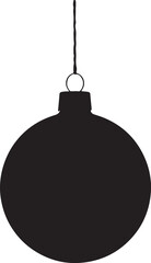 Christmas Ornament Ball Silhouette