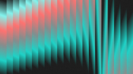 Futuristic Aqua Cyan Coral Strip Gradient Abstract Background with Vertical Diagonal Layered Light Streaks for Modern Creative Design
