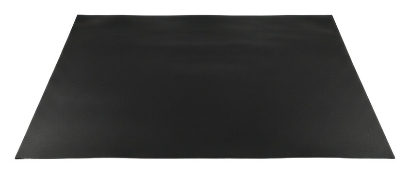 Creative black rubber mat for versatile use in various settings isolated on transparent background