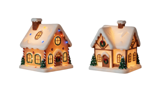 ハウス型クリスマスランプ