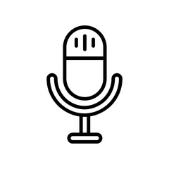 Microphone icon line vector design