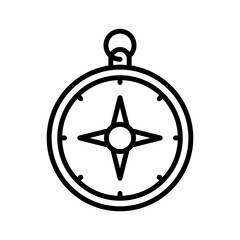 compass icon line vector design