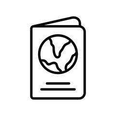 Passport icon line vector design