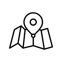 Map icon line vector design
