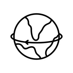 world travel icon line vector design