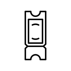 Ticket icon line vector design
