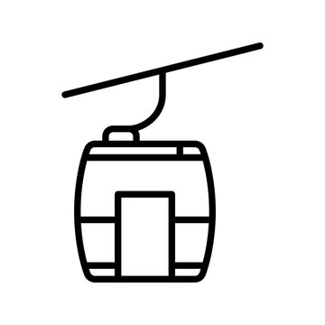 cable car icon line vector design
