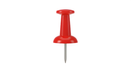 Push pin on cork board  isolated on PNG background.