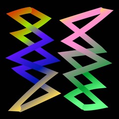 Abstract gradient line art