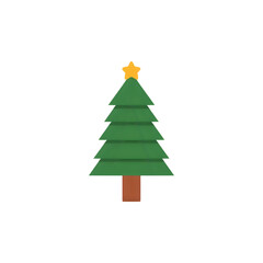 Festive Christmas tree with gold star design